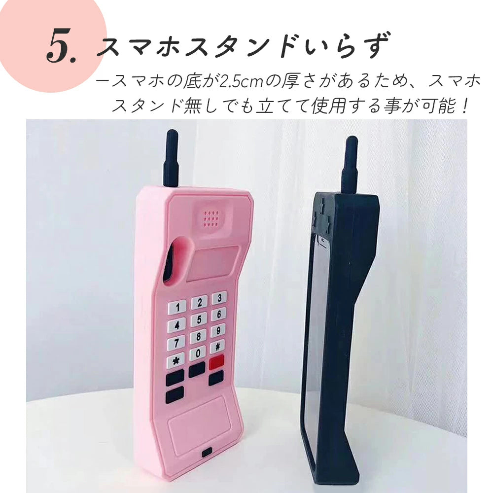 \送料無料/【iPhone レトロ携帯 シリコンケース 】14 Pro max 13 12 11 SE スマホケース カバー 軽量 耐衝撃 背面保護 立体 カラフル 可愛い かわいい シリコン ソフト 立体的 個性的 原宿 Y2K アニマル 韓国 ギャル おもしろ おソロ