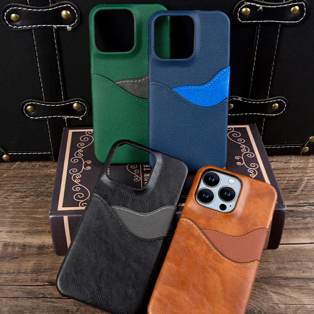 \送料無料/【カード収納iphoneケース 4色】フェイクレザー カバー 14Pro 14Plus 14ProMax Case iphone13 ケース 13pro 13mini 13promax iPhone12 12 mini pro max 11 XR SE 8 カード入れ付き メンズ ビジネス 高級感
