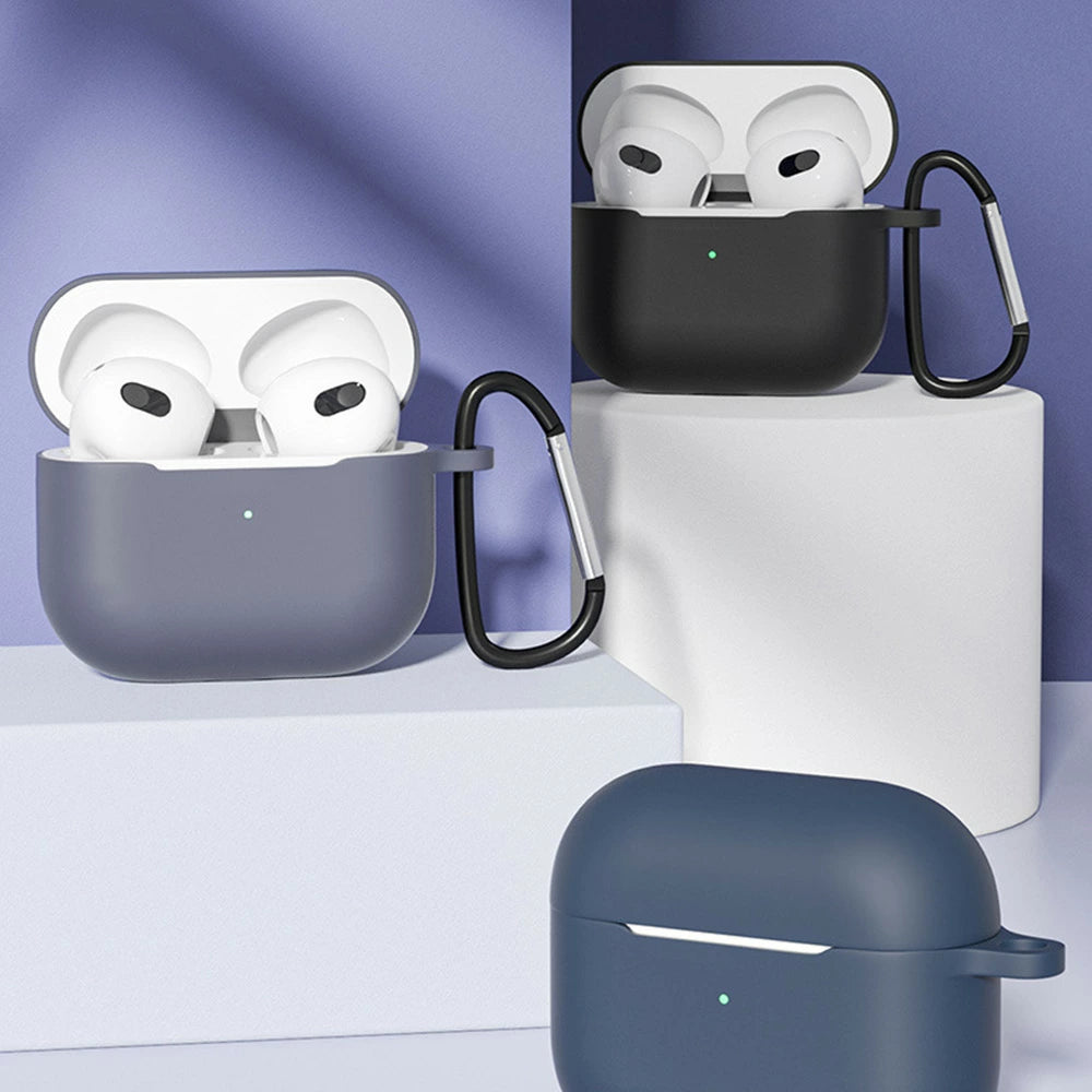 【送料無料 Air Pods 3 シリコンケース 選べる17色】airpods 3 ケース AirPods3 ケース apple シリコン カラビナ エアポッズ エアーポッズ アップル Apple おしゃれ カバー 耐衝撃 保護 イヤホン 韓国 くすみカラー