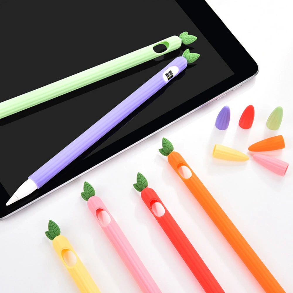 【送料無料 Apple Pencil カバー 第1世代&第2世代 選べる6色】アップルペンシル グリップ キャップ シリコン ケース 一体型 グリップ シリコン かわいい おしゃれ 滑り止め アダプター 紛失防止 転がり防止 保護 傷防止 ipad