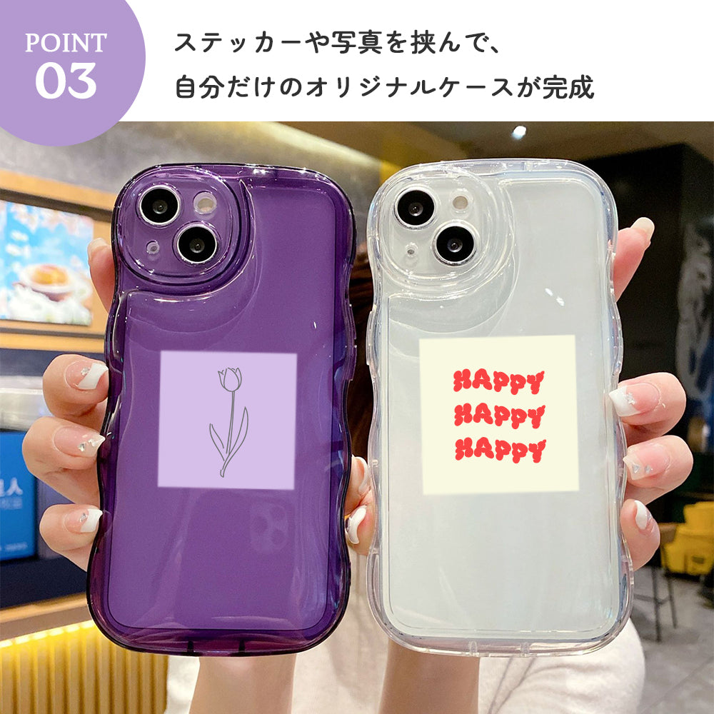 iPhone なみなみ クリアケース アイフォン クリアケース 14 Pro Plus max 13 12 11 SE スマホケース カバー ブラック ホワイト おしゃれ かわいい シンプル ナチュラル 韓国 淡色 透明 なみなみ ウェーブ