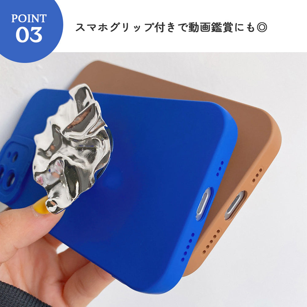 ＼送料無料／【 iPhoneケース】アイフォン ケース  カバー  スマホグリップ スマホリング スマホスタンド スマホケース カバー おしゃれ かわいい シンプル 韓国 大人 個性的 グリップトック 携帯リング カスタム ゴールド