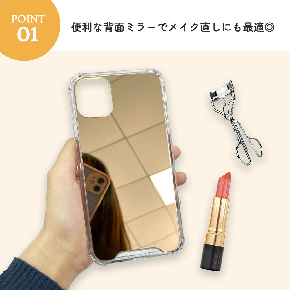 【背面ミラー iPhoneケース】  iphoneケース 韓国 キラキラ ゴージャス  14 Pro Plus max 13 12 11 SE スマホケース 便利 軽い おしゃれ かわいい シンプル ナチュラル 大人かわいい 個性的 鏡 鏡面