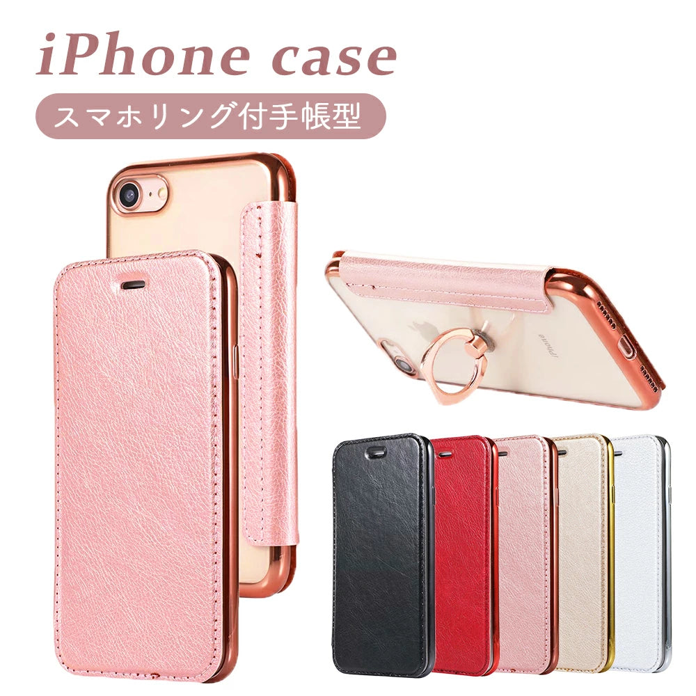 送料無料 【手帳型】手帳型クリア iphoneケース 5色 カバー 定期 IC カード収納 14Pro 14Plus 14ProMax Case  iphone13 ケース 13pro 13mini 13promax iPhone12 12 mini pro max 11 XR SE 8 カード入れ付き カード入れ