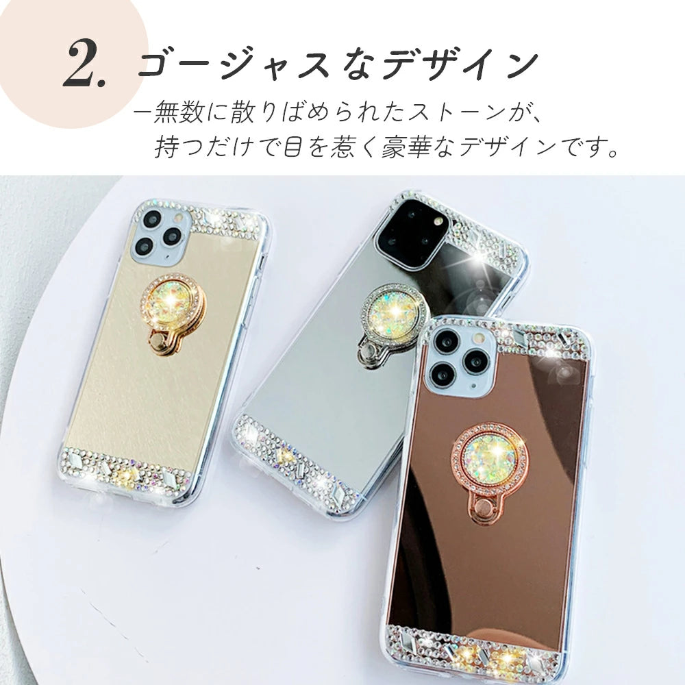 ＼送料無料／【 iPhoneケース】iphoneケース 韓国 キラキラ ゴージャス  スマホリング 14 Pro Plus max 13 12 11 SE スマホケース 便利 軽い おしゃれ かわいい シンプル ナチュラル 大人 個性的