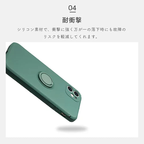 【送料無料 】  くすみカラーiPhoneケース 韓国 スマホリング 淡い  オシャレ 大人可愛い レッド オレンジ パープル グリーン 14 Pro Plus max 13 12 11 SE スマホケース 便利 軽い かわいい シンプル ナチュラル 大人 個性的  落下防止 スタンド カバー ストラップホール