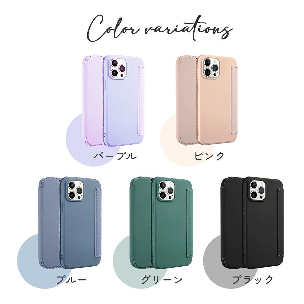 ＼送料無料／【手帳型 iphoneケース 5色】 カバー 定期 IC カード収納 14Pro 14Plus 14ProMax Case  iphone13 ケース 13pro 13mini 13promax iPhone12 12 mini pro max 11 XR SE 8 カード入れ付き カード入れ