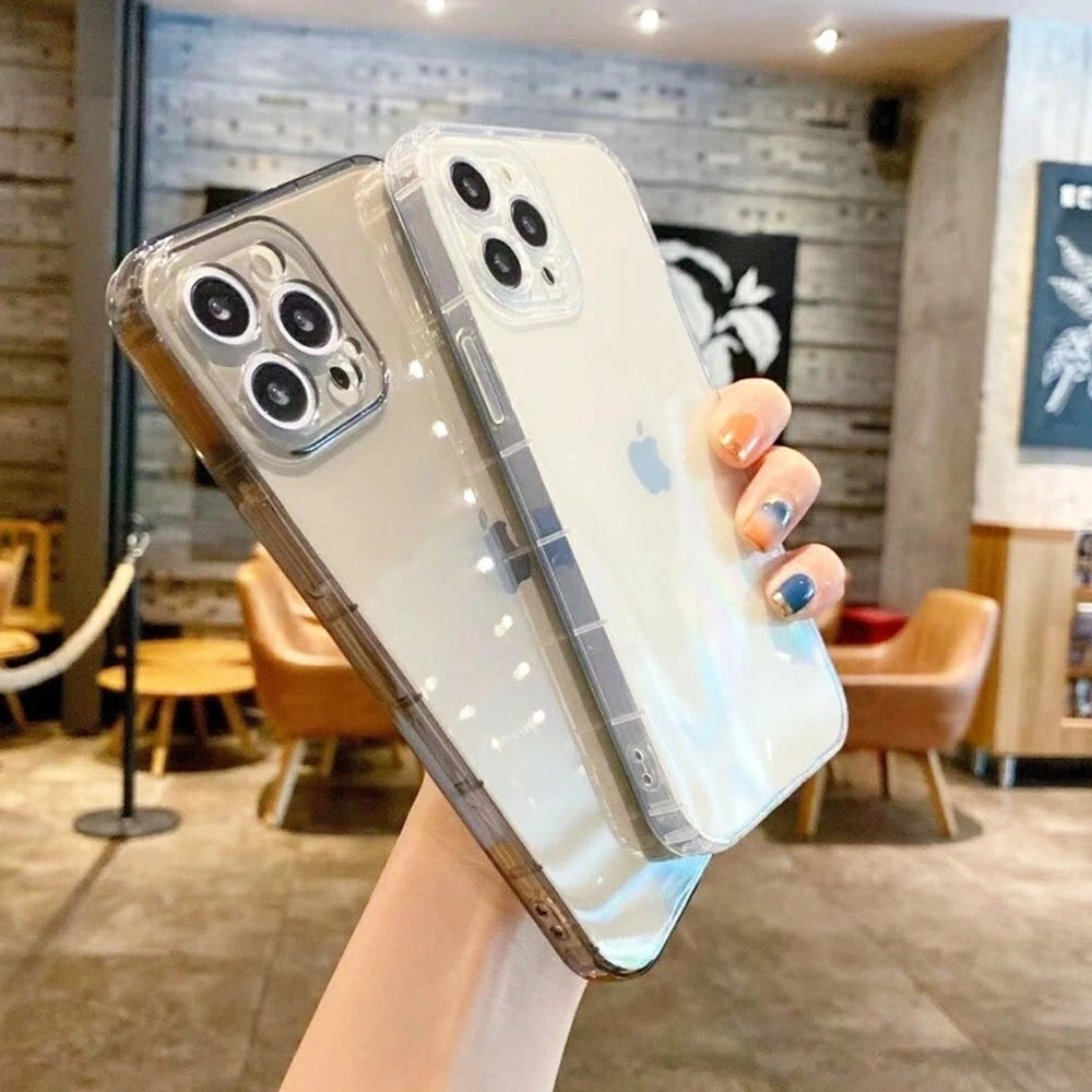 【送料無料】  iPhone シンプルクリアケース 5色  クリアケース 14 Pro Plus max 13 12 11 SE スマホケース カバー おしゃれ かわいい シンプル 韓国 淡色 透明 耐衝撃 カメラレンズ保護 ミルキーカラー 推し活