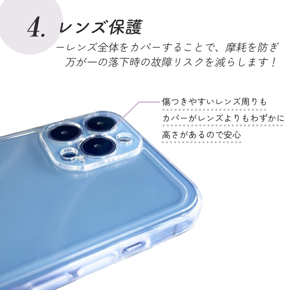 【送料無料】  iPhone シンプルクリアケース 5色  クリアケース 14 Pro Plus max 13 12 11 SE スマホケース カバー おしゃれ かわいい シンプル 韓国 淡色 透明 耐衝撃 カメラレンズ保護 ミルキーカラー 推し活