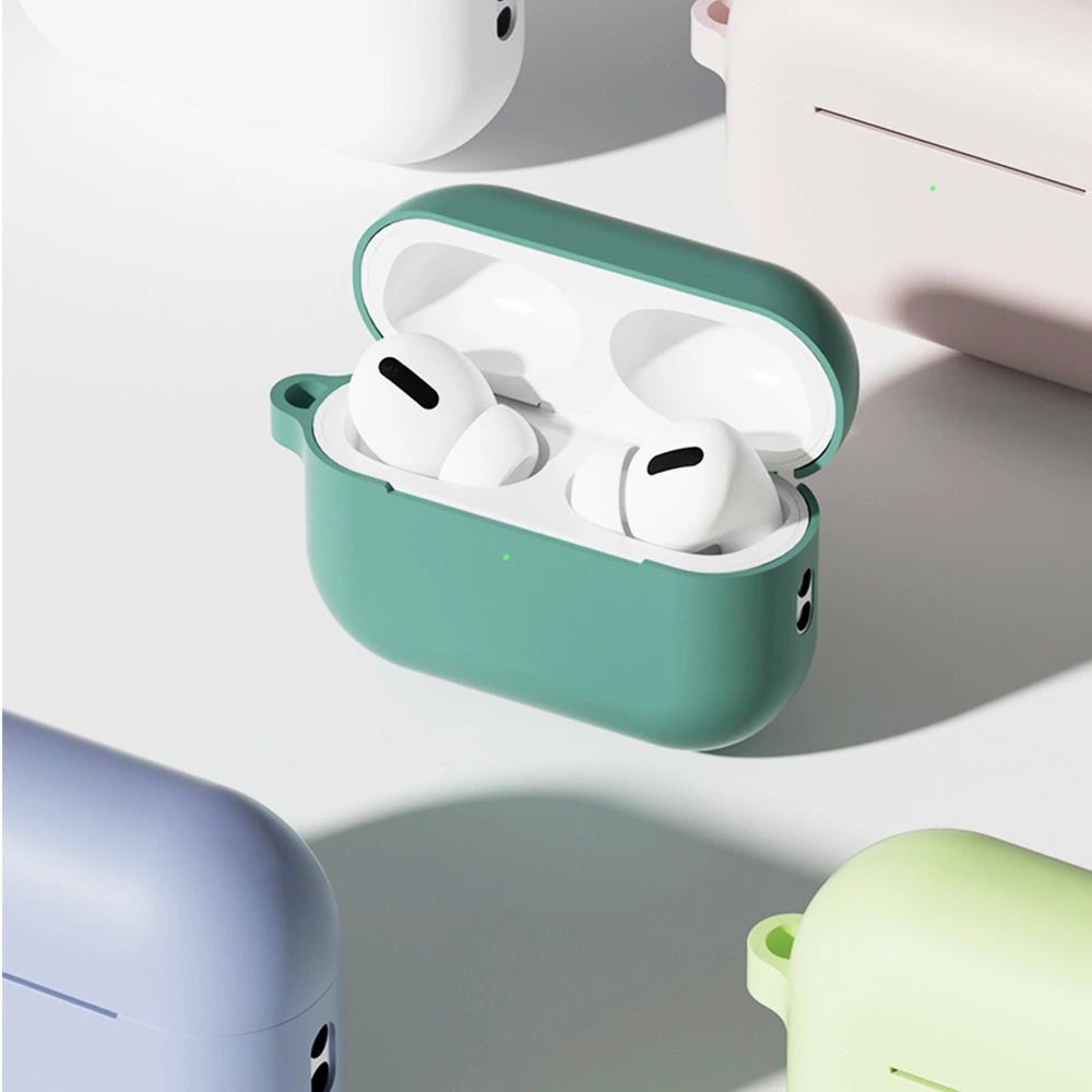 【送料無料 Air Pods Pro 2 シリコンケース 選べる14色】airpods proケース airpods ケース   AirPodsPro  シリコン カラビナ エアポッズ airpodspro ケース おしゃれ カバー 耐衝撃 保護 イヤホンケース シンプル 韓国 くすみカラー