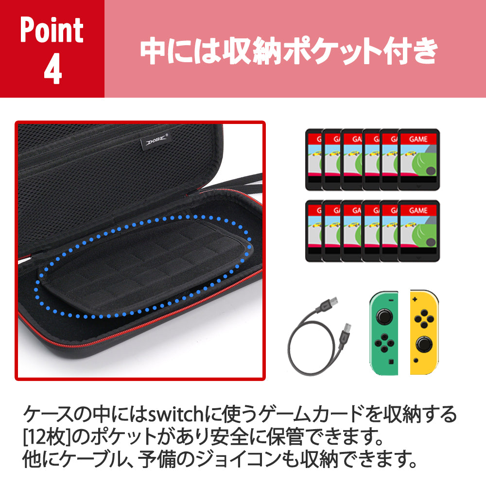 ＼新商品／Switch2 ケース Nintendo ニンテンドースイッチ2 収納ケース キャリーケース 保護ケース 大容量 耐衝撃 ニンテンドースイッチ カバー ソフト ファスナー ゲームソフト収納 ケース付き EVAポーチ EVAケース